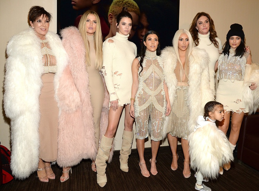 Khloe Kardashian, Kris Jenner, Kendall Jenner, Kourtney Kardashian, Kim Kardashian West, North West, Caitlyn Jenner, Yeezy Season 3